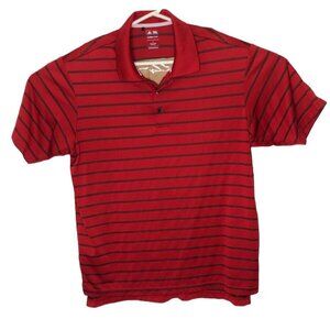 Adidas Golf Climacool Pullover Polo Shirt Red Black Short Sleeves Top Mens L
